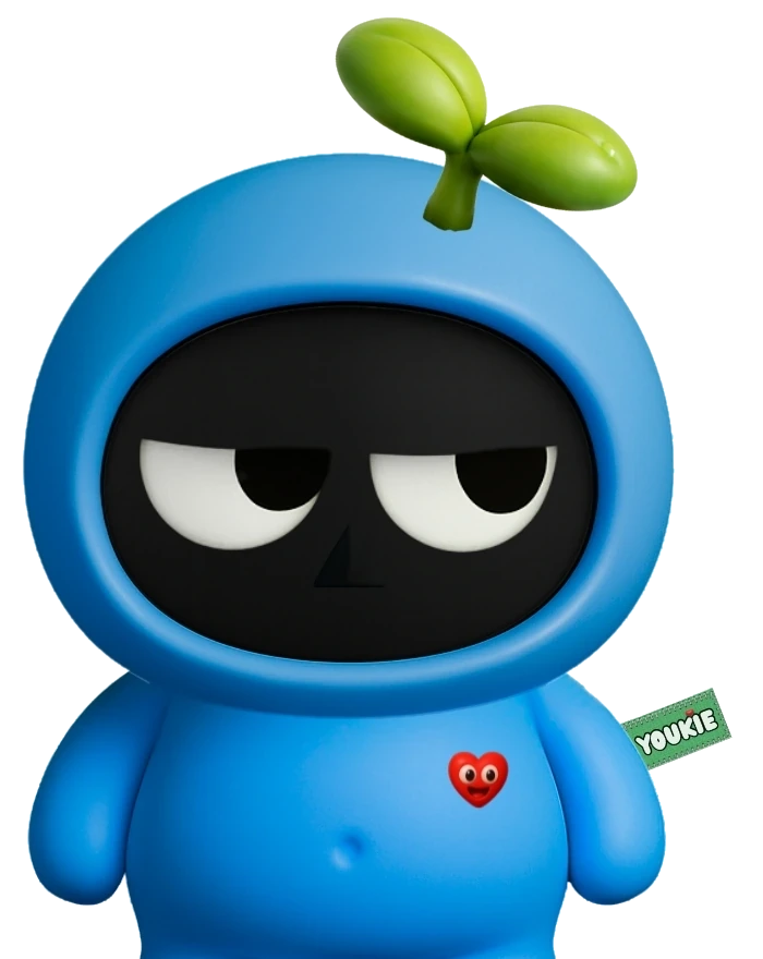 Blue Youkie mascot